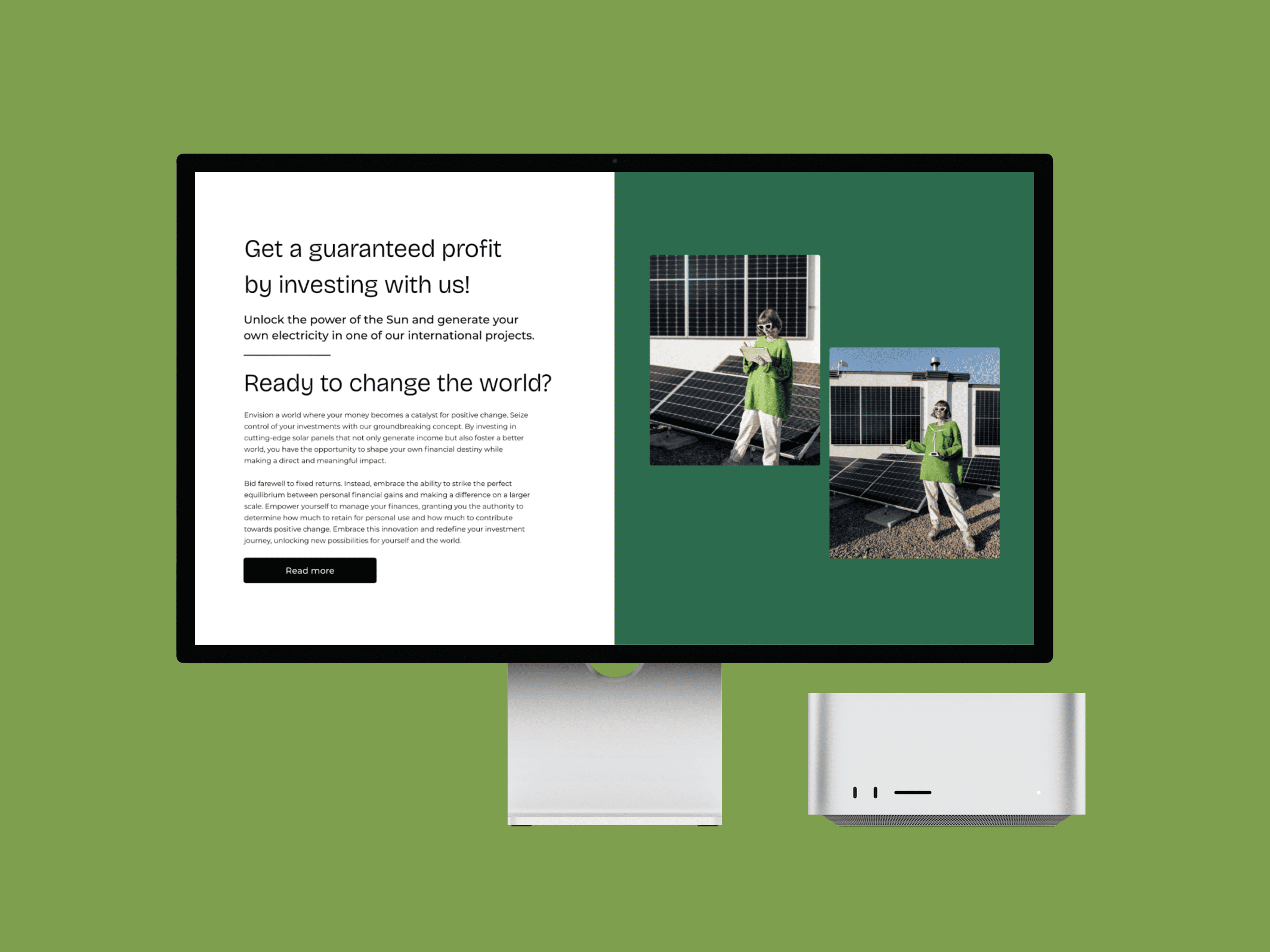 Solar Energy Landing Page - Web app idea